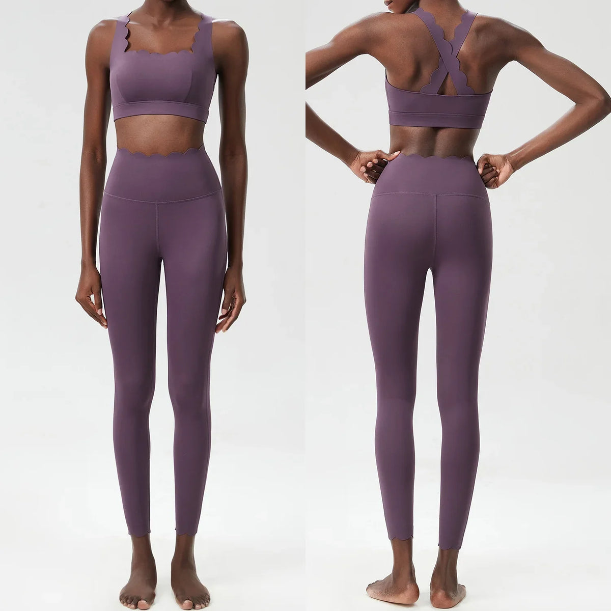 Sleeveless Sports Bra and High Waist Leggings Yoga Set