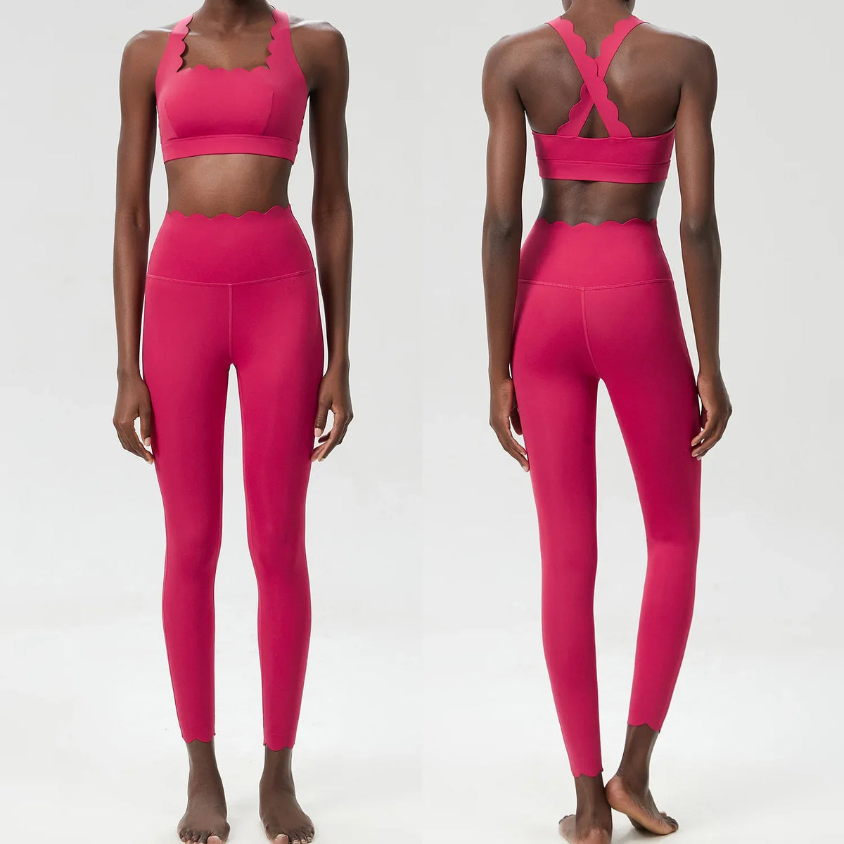 Sleeveless Sports Bra and High Waist Leggings Yoga Set