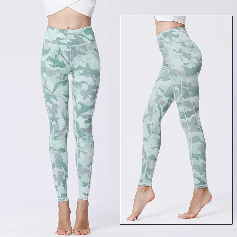 Women's Camouflage Sports Bra and Leggings Workout Set