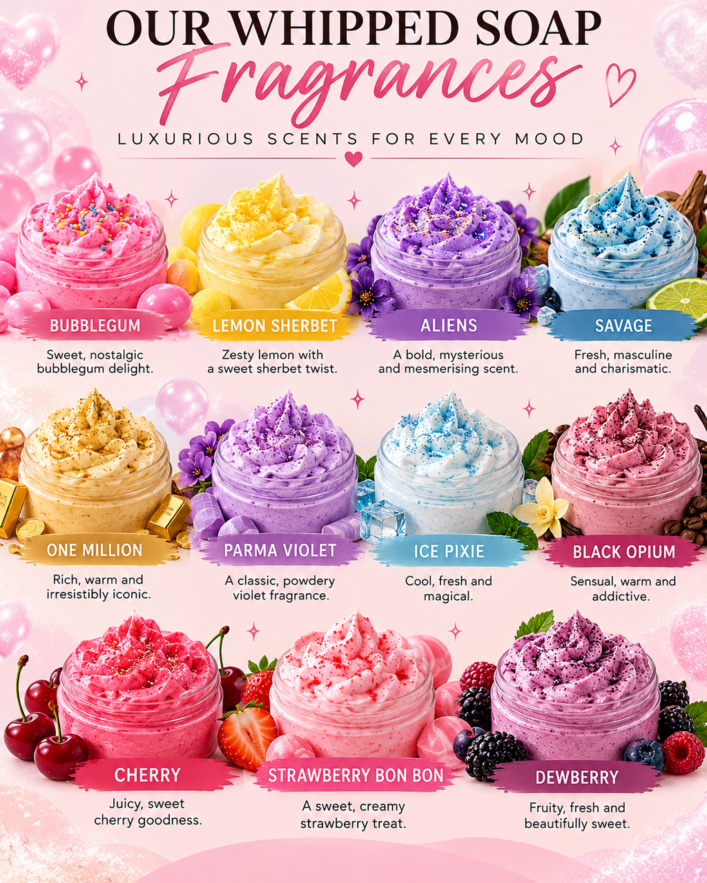 Luxurious Whipped Soap  100g Autumn & Winter Collection