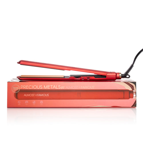 Almost Famous 1" MaxLength Flat Iron with Rose Gold Titanium Plates