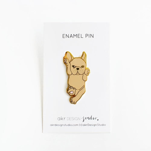French Bulldog Enamel Pin - Fawn