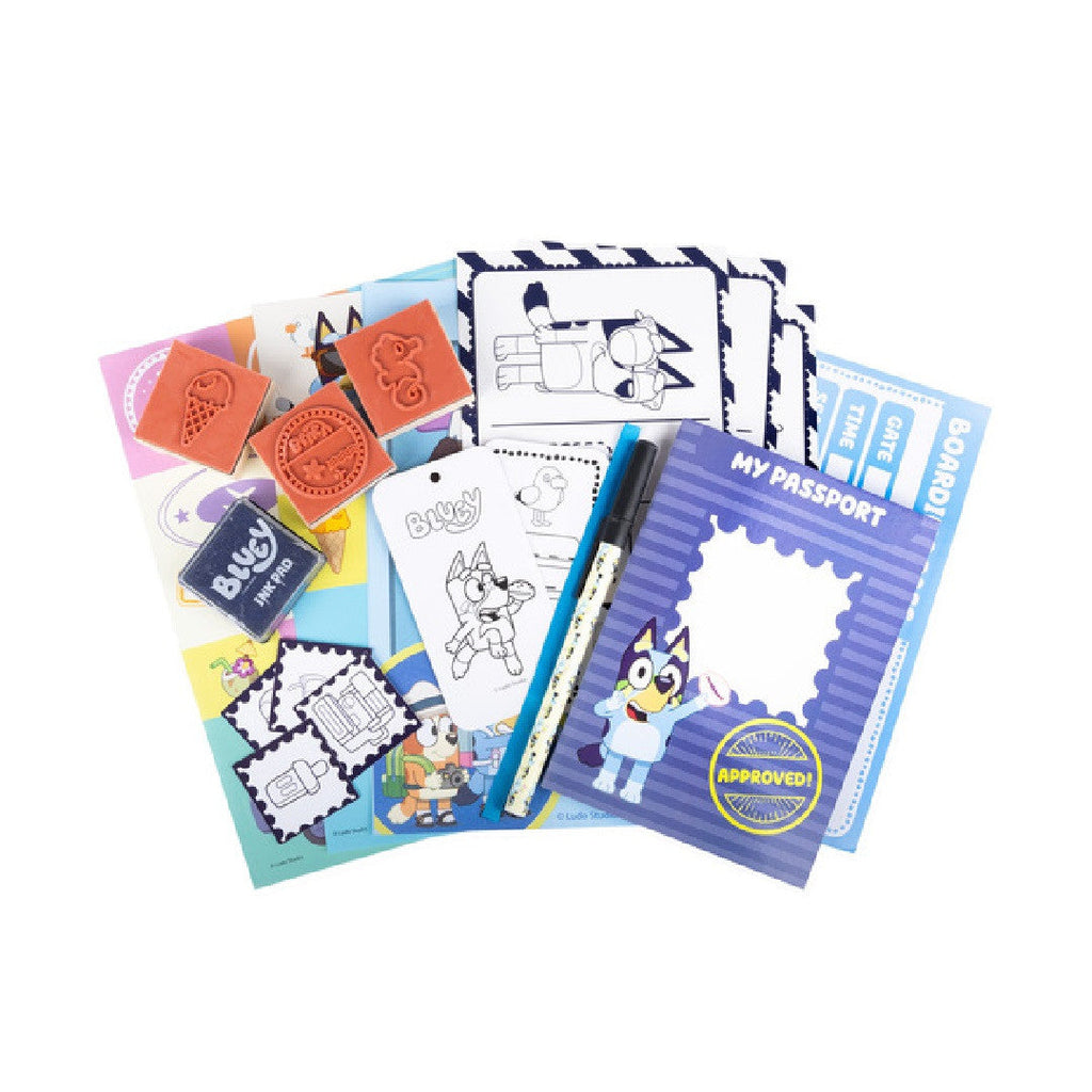 Bluey Childrens Travel Carry Case Craft Activity Set