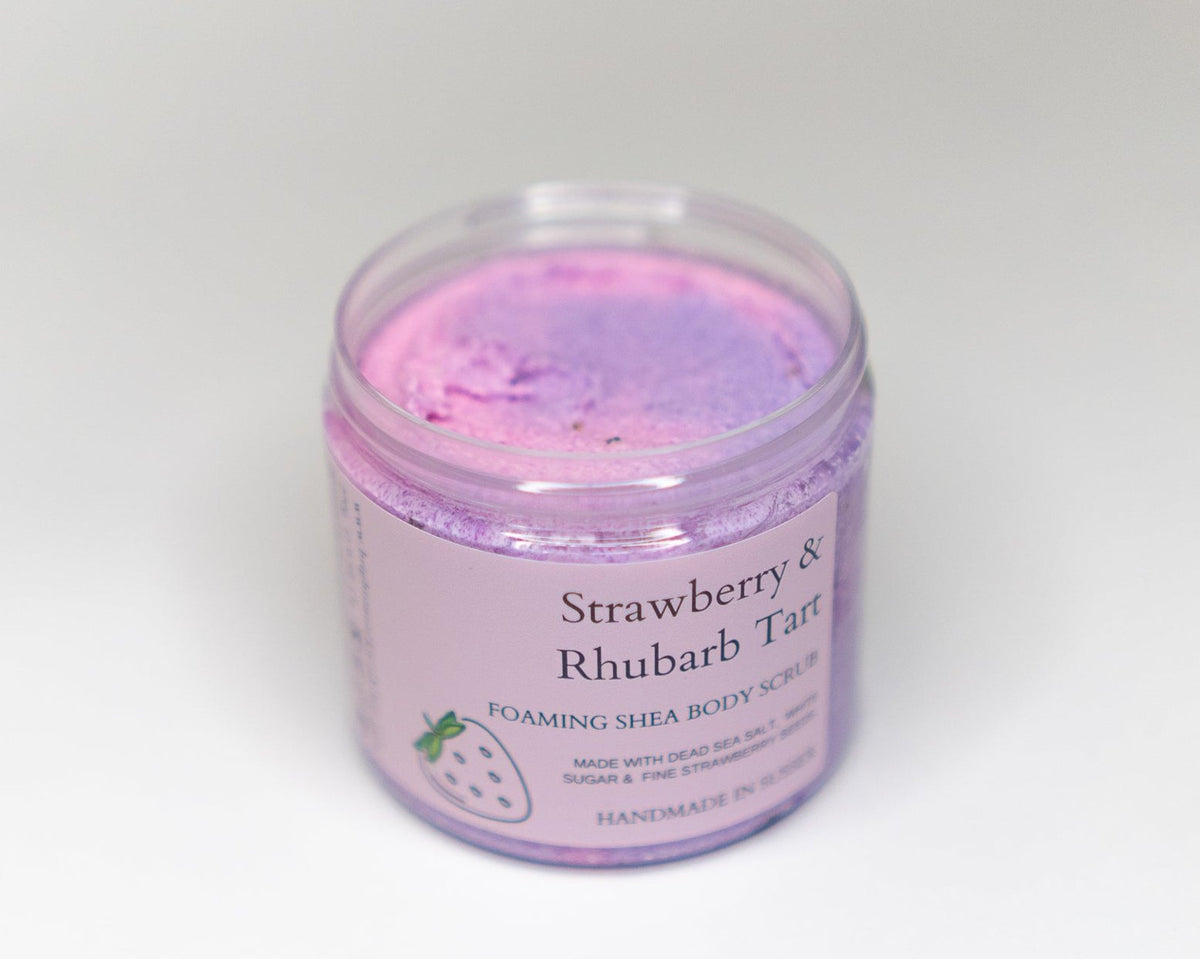 Strawberry & Rhubarb Tart Whipped Soap Scrub