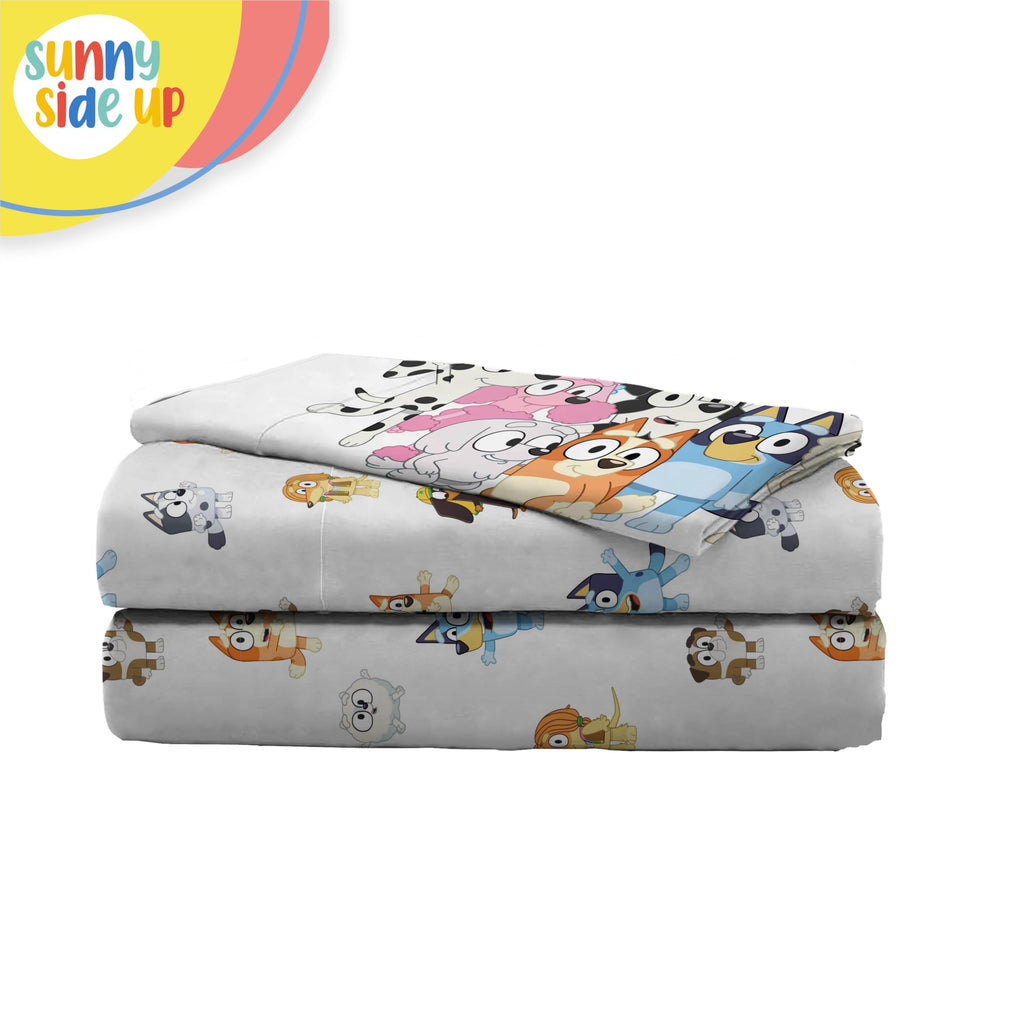 Bluey & Friends Toddler Sheet Set – 3-Piece Microfiber Bedding | Sunny Side Up
