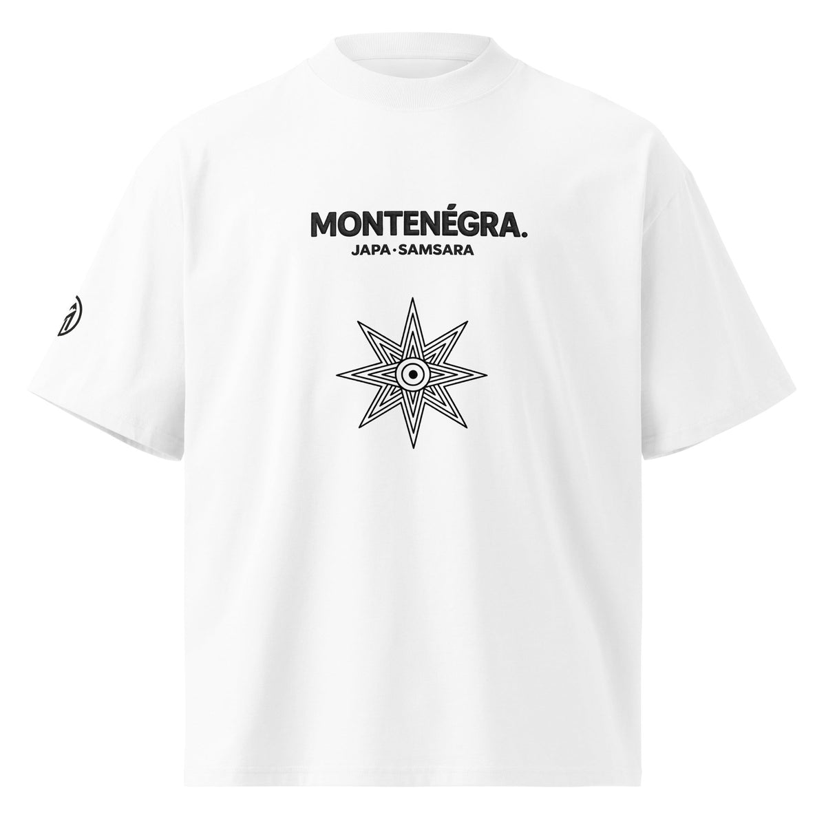 Samsara Star High Neck Tee, White